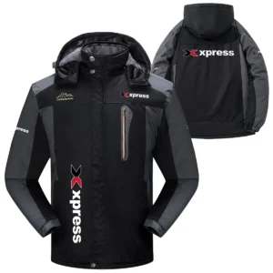 Xpress Exclusive Logo Fleece Windbreaker Jacket Detachable Hood TTFSDFJ2510XBZ Jacket