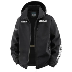 Gambler Exclusive Logo Fleece Windbreaker Jacket Detachable Hood TTFSV202C0819GBZ Jacket