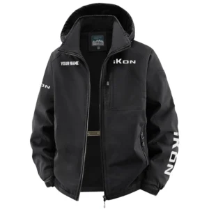 iKon Exclusive Logo Fleece Windbreaker Jacket Detachable Hood TTFSV202C0819IBZ Jacket