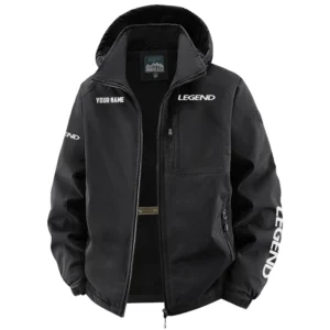Legend Bass Boat Exclusive Logo Fleece Windbreaker Jacket Detachable Hood TTFSV202C0819LEBZ Jacket