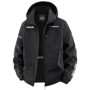 Xpress Exclusive Logo Fleece Windbreaker Jacket Detachable Hood TTFSV202C0819XBZ Jacket