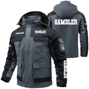 Gambler Exclusive Logo Water Resistant Fleece Jacket Detachable Hood TTFSV203F0819GBZ Jacket