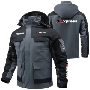 Xpress Exclusive Logo Water Resistant Fleece Jacket Detachable Hood TTFSV203F0819XBZ Jacket