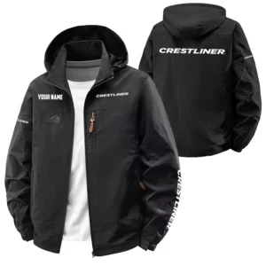 Crestliner Exclusive Logo Softshell Waterproof Outdoor Jacket Detachable Hood TTFSWOJA0819CLZ Jacket