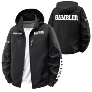 Gambler Exclusive Logo Softshell Waterproof Outdoor Jacket Detachable Hood TTFSWOJA0819GBZ Jacket