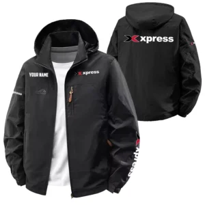 Xpress Exclusive Logo Softshell Waterproof Outdoor Jacket Detachable Hood TTFSWOJA0819XBZ Jacket