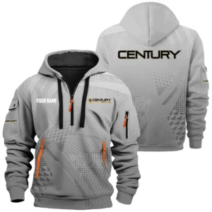 Century Exclusive Logo Hoodie Half Zipper TTFSHHZSB251007CYZ Hoodie