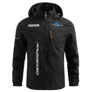 Aquasport Exclusive Logo Waterproof Outdoor Windbreaker Jacket Detachable Hood TTFSWOJNC2510ASZ Jacket