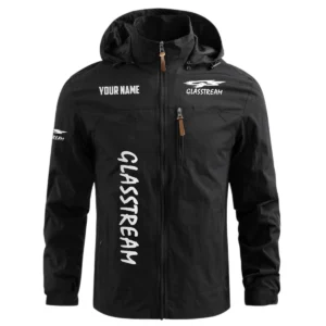 Glasstream Exclusive Logo Waterproof Outdoor Windbreaker Jacket Detachable Hood TTFSWOJNC2510GSZ Jacket