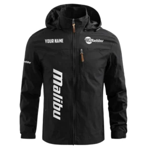 Malibu Exclusive Logo Waterproof Outdoor Windbreaker Jacket Detachable Hood TTFSWOJNC2510MLZ Jacket