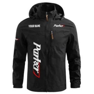 Parker Exclusive Logo Waterproof Outdoor Windbreaker Jacket Detachable Hood TTFSWOJNC2510PAZ Jacket