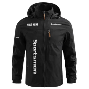 Sportsman Exclusive Logo Waterproof Outdoor Windbreaker Jacket Detachable Hood TTFSWOJNC2510S5Z Jacket