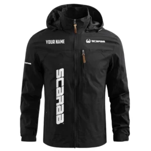 Scarab Exclusive Logo Waterproof Outdoor Windbreaker Jacket Detachable Hood TTFSWOJNC2510SCRZ Jacket