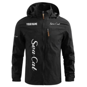 Sea Cat Exclusive Logo Waterproof Outdoor Windbreaker Jacket Detachable Hood TTFSWOJNC2510SECZ Jacket