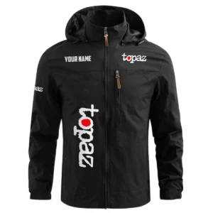 Topaz Exclusive Logo Waterproof Outdoor Windbreaker Jacket Detachable Hood TTFSWOJNC2510TPZ Jacket