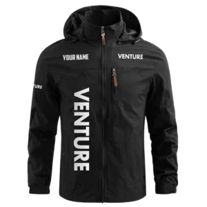 Venture Exclusive Logo Waterproof Outdoor Windbreaker Jacket Detachable Hood TTFSWOJNC2510VTZ Jacket