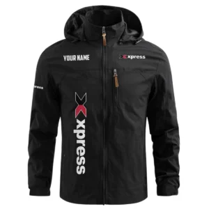 Xpress Exclusive Logo Waterproof Outdoor Windbreaker Jacket Detachable Hood TTFSWOJNC2510XBZ Jacket
