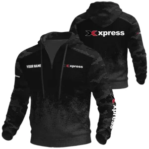 Xpress Exclusive Logo Waffle Quarter-zip Hoodie TTFSWQH3D081903XBZ Hoodie