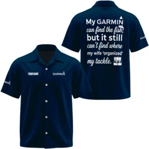 My Garmin Can Find The Fish Short Sleeve Camp Collar Shirts HCAHHWHN03GZ Shirt