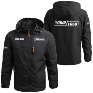 Customizable Waterproof Outdoor Jacket Detachable Hood OUFAWOJCC
