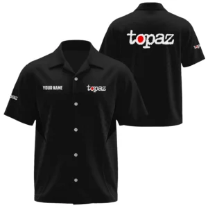Topaz Exclusive Logo Short Sleeve Camp Collar Shirts TTFSHW26251001TPZ Shirt