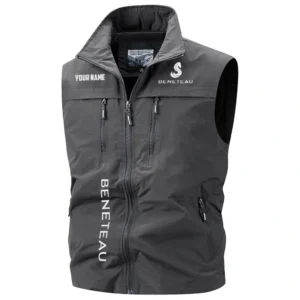 Beneteau Exclusive Logo Multi-Pocket Sleeveless Vest TTFSV2102510BEZ Vest
