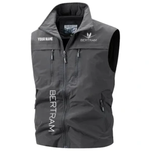 Bertram Yacht Exclusive Logo Multi-Pocket Sleeveless Vest TTFSV2102510BHZ Vest