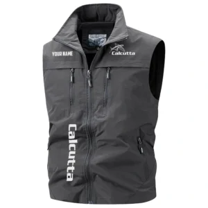 Calcutta Exclusive Logo Multi-Pocket Sleeveless Vest TTFSV2102510CUZ Vest