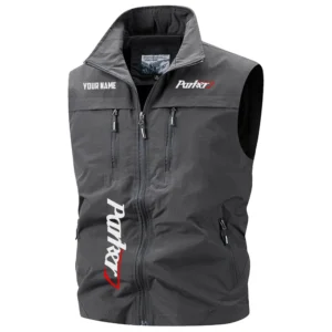 Parker Exclusive Logo Multi-Pocket Sleeveless Vest TTFSV2102510PAZ Vest