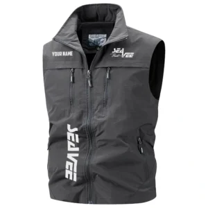Sea Vee Exclusive Logo Multi-Pocket Sleeveless Vest TTFSV2102510SEVZ Vest