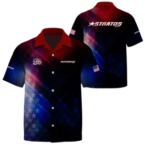 Stratos Exclusive Logo Short Sleeve Camp Collar Shirt TTFSHW26081915SAZ Shirt