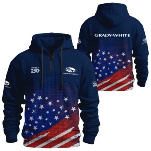 Grady-White Exclusive Logo Waffle Quarterzip Hoodie TTFSWQH3D081912GWZ Hoodie