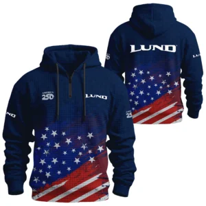 Lund Exclusive Logo Waffle Quarterzip Hoodie TTFSWQH3D081912LBZ Hoodie