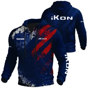 iKon Exclusive Logo Waffle Quarter-zip Hoodie TTFSWQH3D081918IBZ Hoodie
