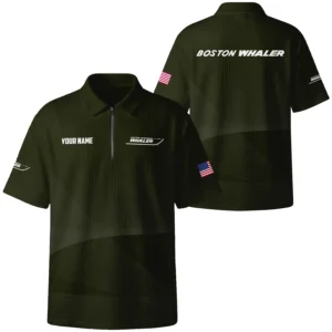 Boston Whaler Exclusive Logo Quilted Waffle Polo Shirt TTFSWPL081903BWZ Boston Whaler Waffle Polo