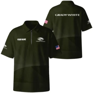 Grady-White Exclusive Logo Quilted Waffle Polo Shirt TTFSWPL081903GWZ Grady-White Waffle Polo