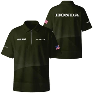 Honda Exclusive Logo Quilted Waffle Polo Shirt TTFSWPL081903HOZ Honda Waffle Polo