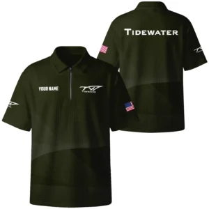 Tidewater Exclusive Logo Quilted Waffle Polo Shirt TTFSWPL081903TWZ Tidewater Waffle Polo