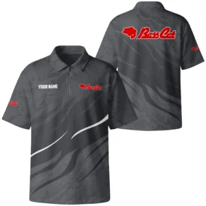 Bass Cat Exclusive Logo Quilted Waffle Polo Shirt TTFSWPL081906BCZ Bass Cat Waffle Polo