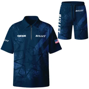 Bullet Exclusive Logo Waffle Polo and Shorts Set TTFSWPLS081501BUZ Bullet Waffle Polo