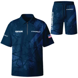 Starweld Exclusive Logo Waffle Polo and Shorts Set TTFSWPLS081501SWZ Starweld Waffle Polo