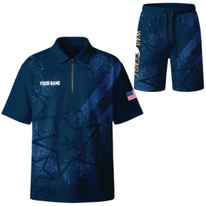War Eagle Exclusive Logo Waffle Polo and Shorts Set TTFSWPLS081501WEZ War Eagle Waffle Polo