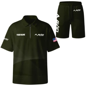 Avid Exclusive Logo Waffle Polo and Shorts Set TTFSWPLS081503AVZ