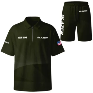Blazer Exclusive Logo Waffle Polo and Shorts Set TTFSWPLS081503BLZ