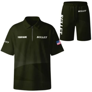 Bullet Exclusive Logo Waffle Polo and Shorts Set TTFSWPLS081503BUZ