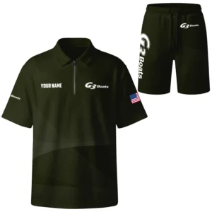 G3 Exclusive Logo Waffle Polo and Shorts Set TTFSWPLS081503G3Z