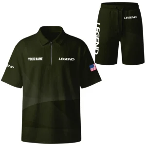 Legend Bass Boat Exclusive Logo Waffle Polo and Shorts Set TTFSWPLS081503LEBZ