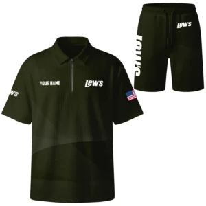 Lew's Exclusive Logo Waffle Polo and Shorts Set TTFSWPLS081503LSZ