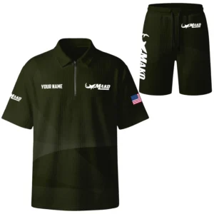 Mako Exclusive Logo Waffle Polo and Shorts Set TTFSWPLS081503MAZ