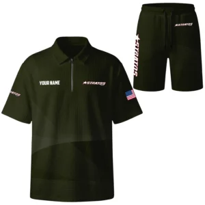 Stratos Exclusive Logo Waffle Polo and Shorts Set TTFSWPLS081503SAZ